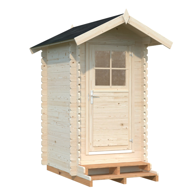 CASETTA IN LEGNO GREZZO PETTERI CM. 138X158 LOSA LEGNAMI